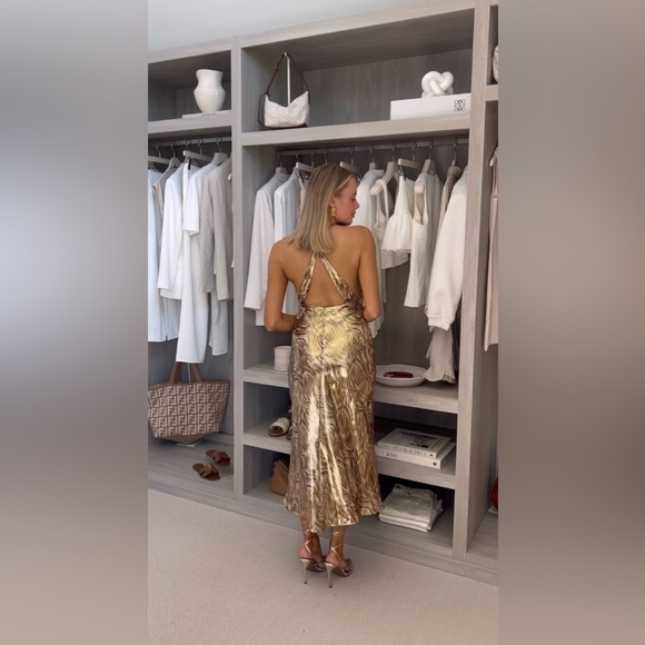 ZARA  FOIL ANIMAL PRINT DRESS - Picture 5 of 13